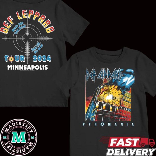 Def Leppard Pyromania Rock Till You Drop Tour Till We Drop Tour 2024 Minneapolis T-Shirt