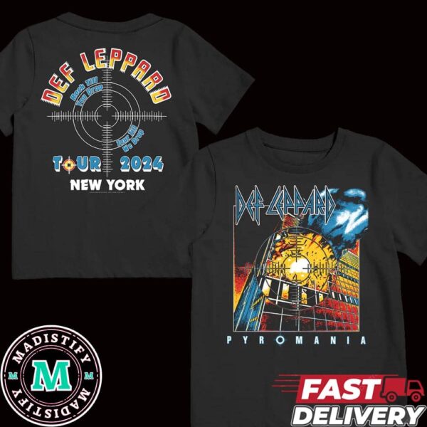 Def Leppard Pyromania Rock Till You Drop Tour Till We Drop Tour 2024 New York T-Shirt