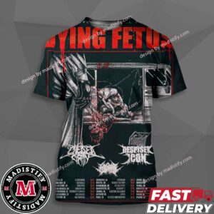 Dying Fetus Eutopean Tour Fall 2024 Schedule List Date Unisex All Over Print Essentials T-Shirt