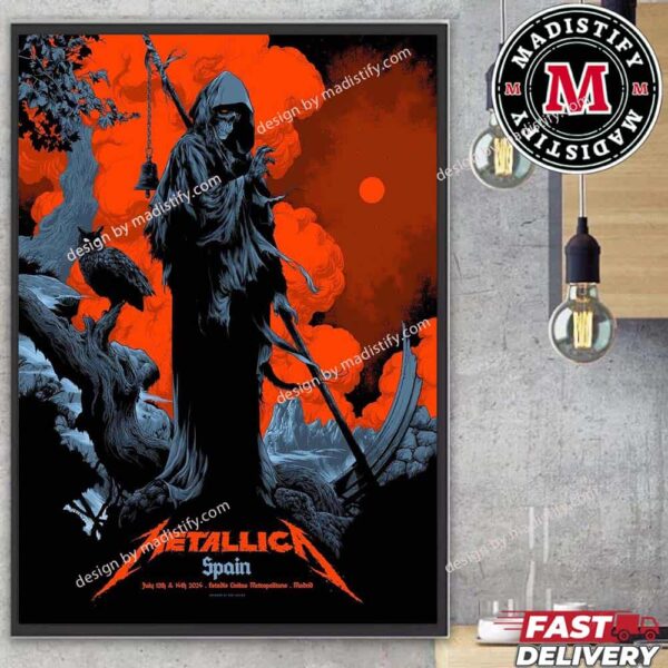 Final Print Of Series From Ken Taylor Art Part 5 Madrid Pop Shop Metallica At Spain Espacio Ventas July 12 And 14 2024 M72 World Tour No Repeat Weekend Home Decorations Poster Canvas