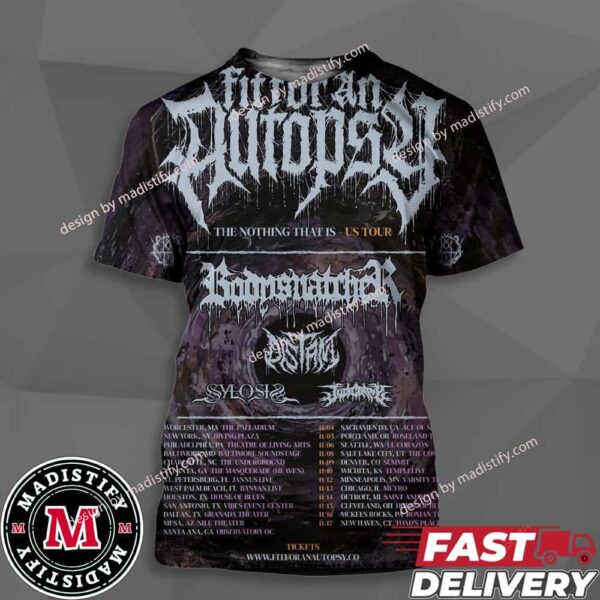 Fit For An Autopsy The Northing That Is US Tour 2024 Schedule List Date Unisex All Over Print Essentials T-Shirt