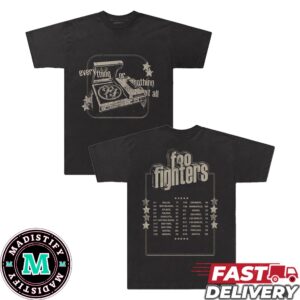 Foo Fighters US Tour 2024 Everything Or Nothing At All Record Player Two Sides T-Shirt