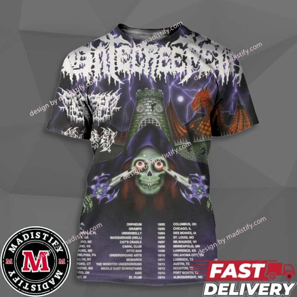 Gatecreeper Arizona Fall Tour 2024 With Frozen Soul And Worm Schedule List Date Unisex All Over Print Essentials T-Shirt