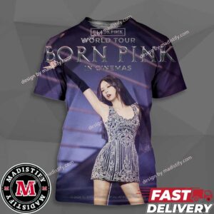 Jennie Poster For Blackpink Born Pink Tour Film 2024 In Cinemas Unisex All Over Print Essentials T-Shirt