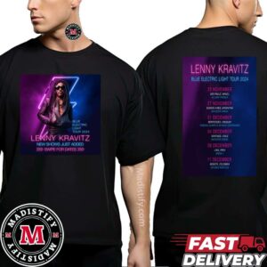 Lenny Kravitz The Blue Electric Light Tour 2024 Schedule List Date Two Sides Unisex T-Shirt
