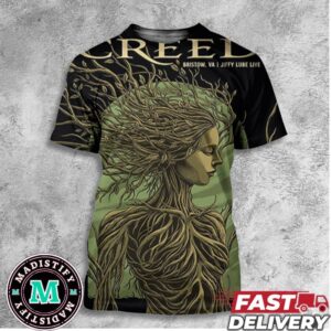 Limited Edition Poster For Creed’s Concert In Bristow July 26 2024 Bristow VA Jiffy Lube Live All Over Print T-Shirt