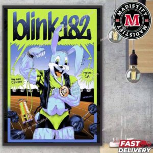 Limited Poster For Blink-182 Show In US On July 8th 2024 At Save Mart Center Fresno California Home Decor Poster Canvas