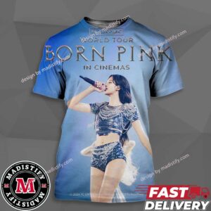 Lisa Poster For Blackpink Born Pink Tour Film 2024 In Cinemas Fan Gift Unisex All Over Print Essentials T-Shirt