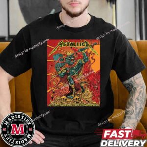 Merch Poster For Metallica Madrid M72 World Tour 2024 In Spain On July 12 At Madrid Estadio Civitas Metropolitano No Repeat Weekend By Puis Calzada Unisex Essentials T-Shirt