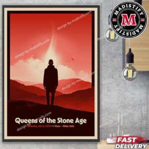 Merch Poster For Queen Of The Stone Age Show In Italy On July 6th 2024 At Milan Home Decorations Poster Canvas