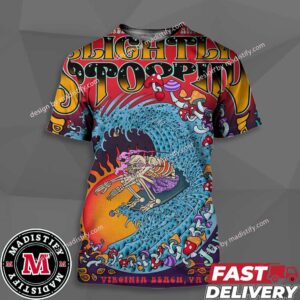 Merch Poster For Slightly Stoopid Show In 2024 At Vircinia Beach VA On July 25 Art By Mike Nomy Unisex All Over Print Essentials T-Shirt