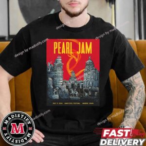 Merch Poster Pearl Jam Event Poster Dark Matter Show 2024 In Spain On July 11 At Mad Cool Festival Madrid Art By Villy Villian Unisex Essentials T-Shirt