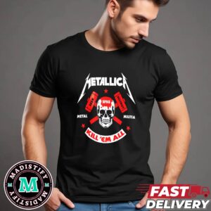 Metallica Kill’ Em All Seek And Destroy Skull Metal Militia Merchandise T-Shirt