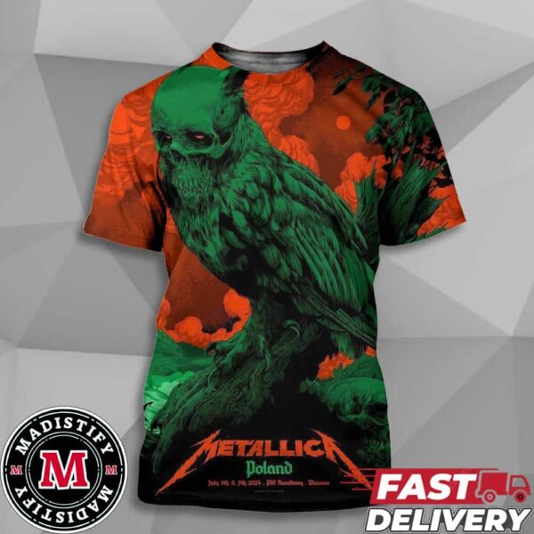 Metallica Part 4 Of 5 From Ken Taylor Art Exclusive At The Warsaw Pop-Up Shop July 5th And 7th M72 World Tour No Repeat Weekend PGE Narodowy Poland Unisex All Over Print T-Shirt