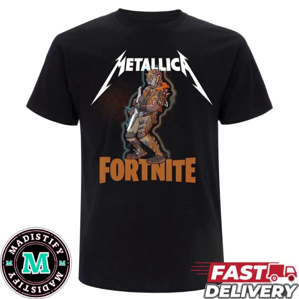 Metallica x Fortnite M72 World Tour Fuel Fire Fury Festival Season 4 Battle Stage Fire Version T-Shirt