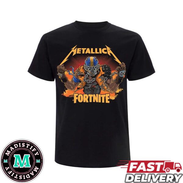 Metallica x Fortnite M72 World Tour Fuel Fire Fury Festival Season 4 Battle Stage Fury Version T-Shirt