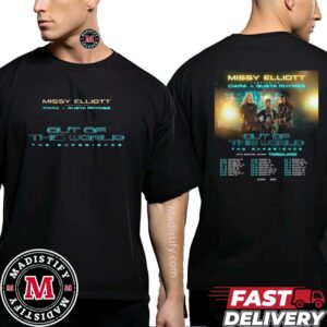 Missy Elliott Featuring Ciara And Busta Rhymes Concert 2024 Out Of This World Tour Schedule List Date With Timbaland Two Side Unisex T-Shirt