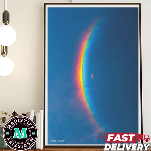 Moon Music Album Cover Lithograph By Coldplay 2024 Merchandise Limited Poster Canvas