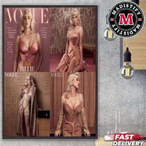 New Photoshoot Of Billie Eilish In Vogue Magazine 2024 Home Decor Poster Canvas