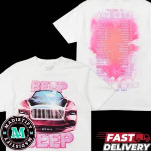 Nicki Minaj Beep Beep Tee Welcome To Gag City Tour 2024 Tour Stops Two Sides  T-Shirt