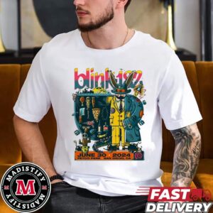 Official Blink-182 Show Poster June 30 2024 Petco Park San Diego CA One More Time Tour Event Poster Unisex Essentials T-Shirt