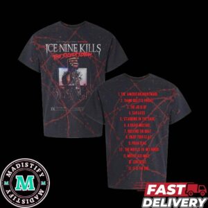 Official Merchandise Store Ice Nine Kills Silver Scream Splatter Album Shirt