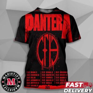 Pantera EU Tour 2025 Schedule List Date Unisex All Over Print T-Shirt