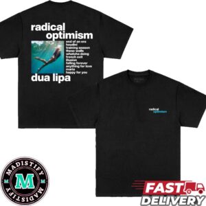 Radical Optimism Breast Logo Tracklist Dua Lipa Merchandise T-Shirt