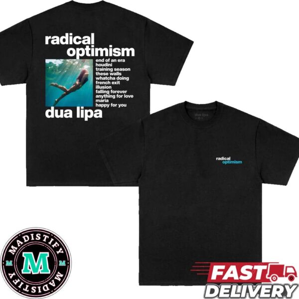 Radical Optimism Breast Logo Tracklist Dua Lipa Merchandise T-Shirt