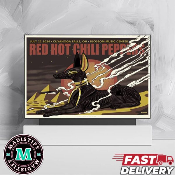 Red Hot Chili Peppers Concert Poster For The Show In Cuyahoga Falls OH Blossom Music Center Limited Edition Home Decorations Poster Canvas