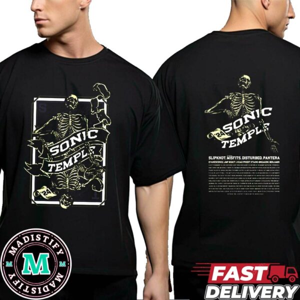 Sonic Temple 2024 Festival Reflect Version Merchandise Limited Line Up Two Sides T-Shirt