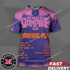 The Smashing Pumpkins Concert 2024 The World Is A Vampire Tour Schedule List Date Unisex All Over Print Essentials T-Shirt