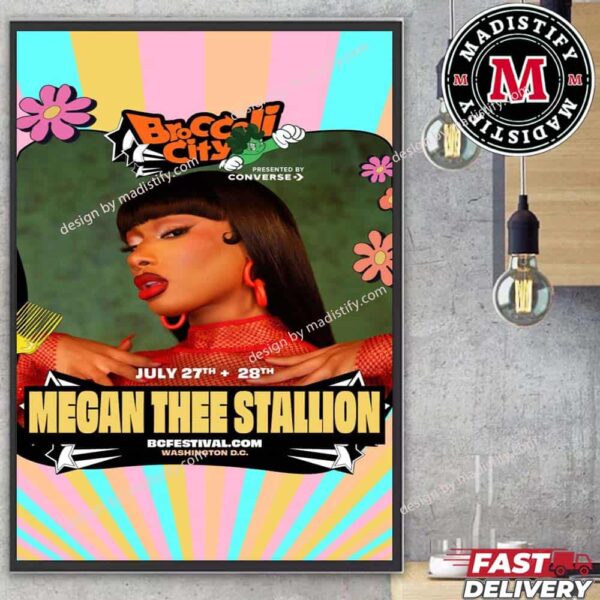 Tina Show 2024 Broccoli City On July 27 Megan Thee Stallion Home Decorations Poster Canvas