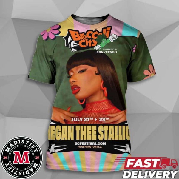 Tina Show 2024 Broccoli City On July 27 Megan Thee Stallion Unisex All Over Print Tee Shirt