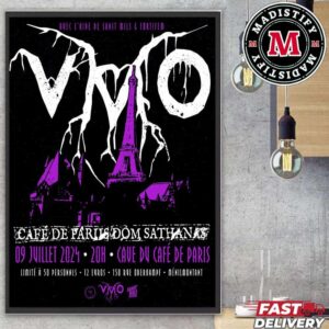 VMO Violent Magic Orchestra July 9 2024 Cave du Cafe de Paris France UME Cave 50 Billets La Cohue VMO SECRET SHOW Home Decor Poster Canvas