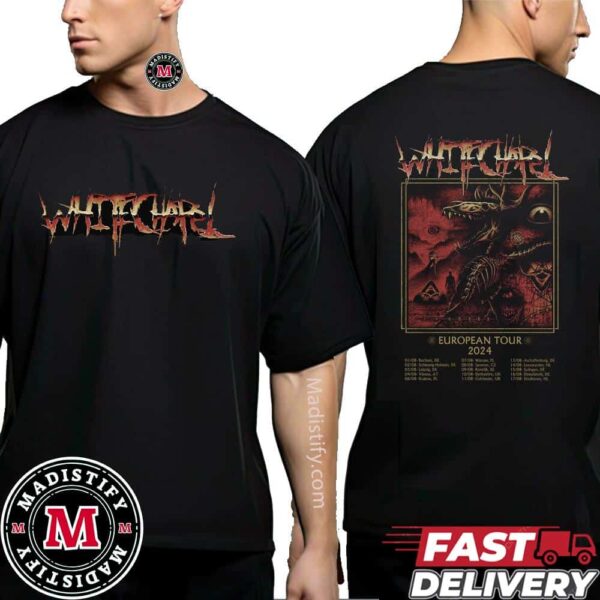 Whitechapel European Summer Tour 2024 Schedule List Two Sides Unisex T-Shirt