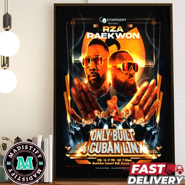 Wu-Tang Clan Only Built 4 Cuban Linx Denver Show 2024 Tour Poster Canvas