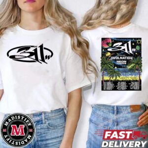 311 The Unity Tour 2024 Schedule List Date With AWOLNATION And Neon Trees Unisex Essentials Two Sides T-Shirt