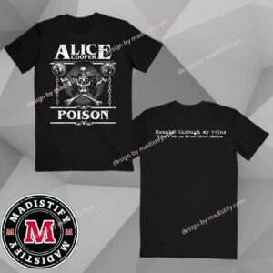 Alice Cooper Poison Label Tee Merchandise Unisex Two Sides T-Shirt1