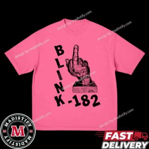 Blink-182 Pink Middle Finger Merchandise 2024 Unisex T-Shirt