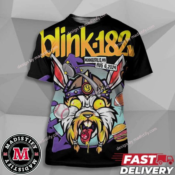 Blink-182 Show In USA On August 6th 2024 At Target Center Minneapolis MN Unisex All Over Print T-Shirt