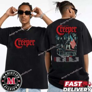 Creeper Live In The USA Tour 2024 Schedule List With Twin Temple Unisex Two Sided T-Shirt