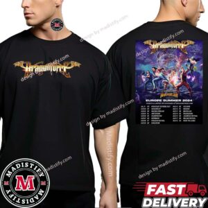 DragonForce Europe Summer Tour 2024 Schedule List Date With Nekrogoblikon Unisex Essentials Two Sides T-Shirt