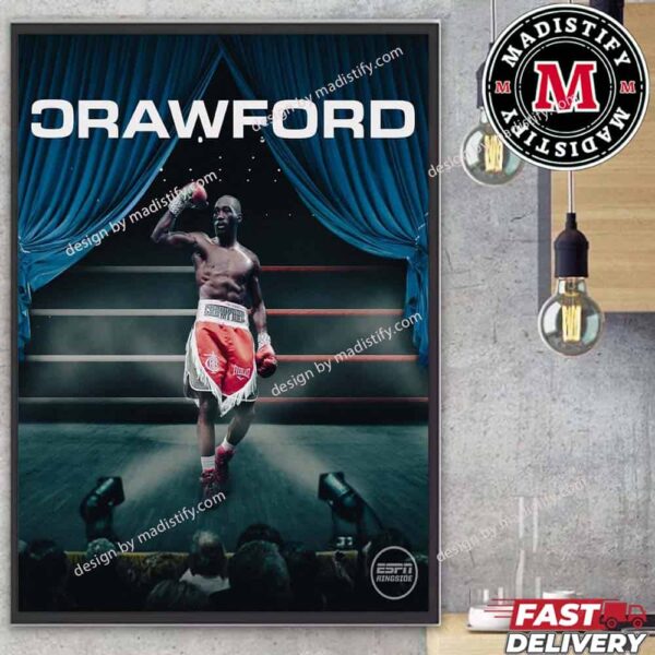 ESPN Congratulated Terence Crawford Champions The Four Division World With Poster Inspired By Eminem Encore Album Cover Home Decor Poster Canvas