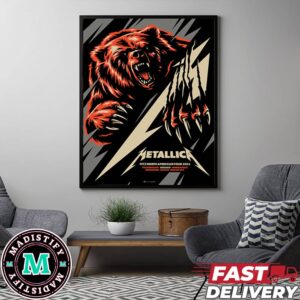 Exclusive Pop-Up Shop Poster For M72 Chicago Metallica North American Tour 2024 August 8 No Repeat Weekend Soilder Field Poster Canvas