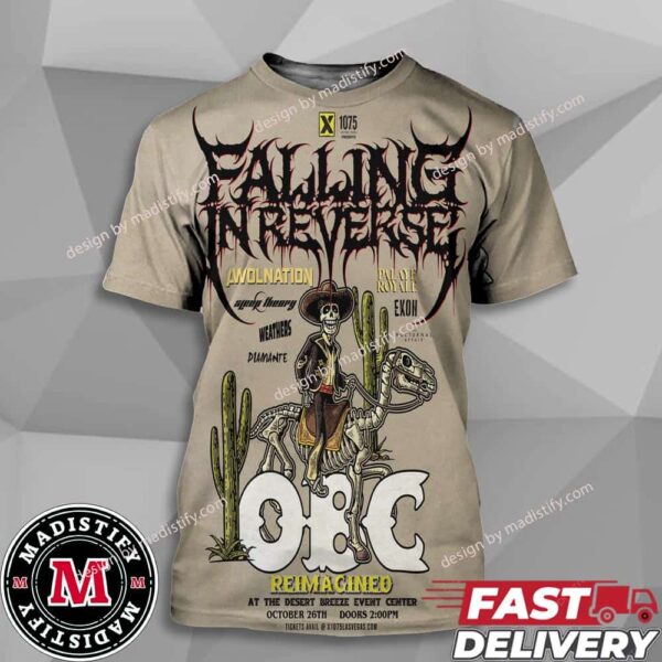 Falling In Reverse Vegas Show 2024 OBC Reimagined On October 26th At The Desert Breeze Event Center All Over Print Essentials Unisex Shirt