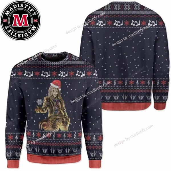 Gearhumans Ugly Iron Maiden Custom Sweater Apparel Iron Maiden Christmas Ugly Sweater