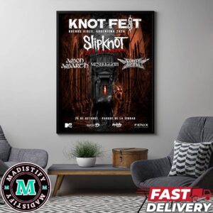 Knotfest Argentina 2024 Buenos Aires Slipknot 25th Anniversary With Amon Amarth Meshuggah Baby Metal 26 October Parque De La Ciudad Poster Canvas