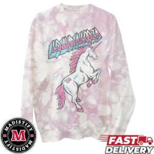 Lollapalooza Shirt Merch 2024 Unicorn Tie Dye Pullover Crewneck All Over Print Longsleve T-Shirt Hoodie Unisex