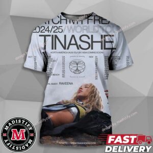 Match My Freak World Tour 2024 2025 Tinashe Schedule List Date North America With Raveena Unisex All Over Print T-Shirt